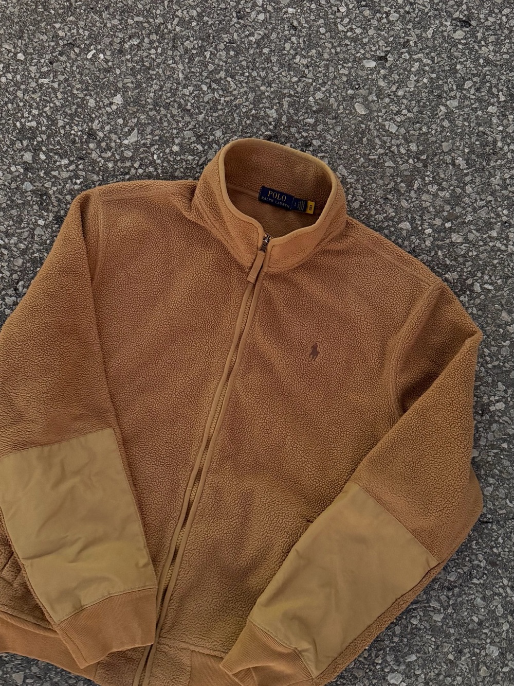 Polo by Ralph Lauren Camel/Tan Sherpa Zip Jacket